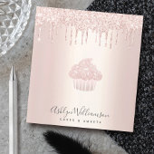 Chic Cupcake Koch Bäckerei Rose Gold Glitzer Tropf Notizblock