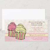 Chic Cupcakes Sweet 16 Geburtstagsparty Einladung (Vorne/Hinten)