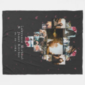 Chic Custom 18 Foto Herz geformt für sie Fleecedecke (Vorderseite (Horizontal))