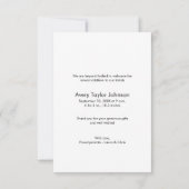 Chic Custom Baby Foto Name Script Birth Ankündigung (Rückseite)