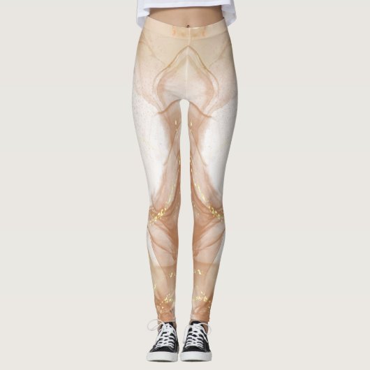 Chic Custom Branded Honeycomb Gemusterte Leggings (Vorderseite)