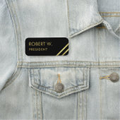 Chic Custom Company Beruflich Black Gold Namensschild (Beispiel)