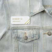 Chic Custom Company Beruflich White Gold Namensschild (Beispiel)