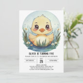 Chic Custom Duck Birthday Einladung (Stehend Vorderseite)