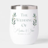 Chic Custom Eucalyptus Blätter Botanische Hochzeit (Rückseite)