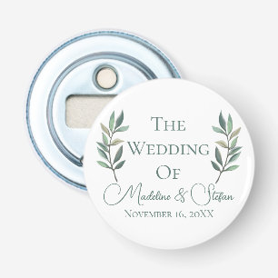 Chic Custom Eucalyptus Blätter Botanische Hochzeit Flaschenöffner