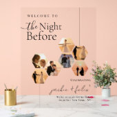 Chic Custom Foto Modernes Probe Abendessen Willkom Acrylschild (Hochzeit)