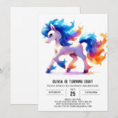 Chic Custom Horse Birthday Einladung (Vorne/Hinten)