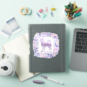 Chic Custom Lila Chihuahua Silhouette Aufkleber (iPad Hülle)