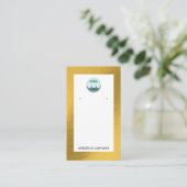 Chic Custom Logo Goldrahmen Ohrring-Display-Karte Visitenkarte (Stehend Vorderseite)