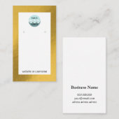 Chic Custom Logo Goldrahmen Ohrring-Display-Karte Visitenkarte (Vorne/Hinten)