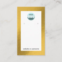 Chic Custom Logo Goldrahmen Ohrring-Display-Karte