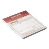 Chic Custom Logo Rose Gold Foil Rechnungsformular Notizblock (angewinkelt)