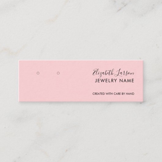 Chic Custom Logo Simple Earring Collection Telefonnummerkarte (Vorderseite)