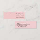 Chic Custom Logo Simple Earring Collection Telefonnummerkarte (Vorne/Hinten)