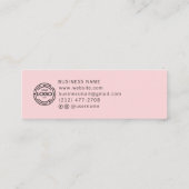 Chic Custom Logo Simple Earring Collection Telefonnummerkarte (Rückseite)