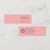 Chic Custom Logo Simple Red Collection Telefonnummerkarte (Vorne/Hinten)