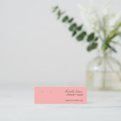 Chic Custom Logo Simple Red Collection Telefonnummerkarte (Stehend Vorderseite)