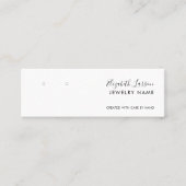 Chic Custom Logo Simple White Collection Telefonnummerkarte (Vorderseite)