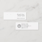 Chic Custom Logo Simple White Collection Telefonnummerkarte (Vorne/Hinten)