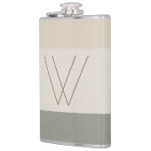 Chic Custom Mit Monogramm Initial Modern Flachmann (Links)