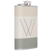 Chic Custom Mit Monogramm Initial Modern Flachmann (Rechts)