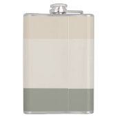 Chic Custom Mit Monogramm Initial Modern Flachmann (Rückseite)