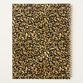 Chic Custom Monogram Gold Leopard Print Name Planer (Rückseite)