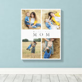 Chic Custom Personalisiert Foto Collage Mutter Leinwanddruck (Insitu (Holzboden))
