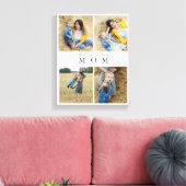 Chic Custom Personalisiert Foto Collage Mutter Leinwanddruck (Insitu (Wohnzimmer))