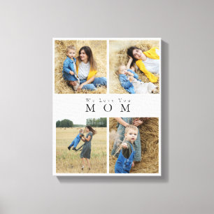 Chic Custom Personalisiert Foto Collage Mutter Leinwanddruck