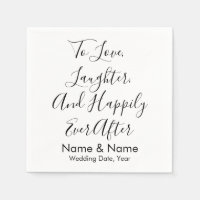 Chic Custom Personalisiert Script Wedding Receptio