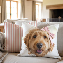 Chic Custom Photo Paint Brushstroke Dog Pink