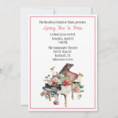 Chic Custom Piano Einladung (Vorderseite)