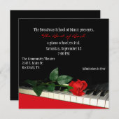 Chic Custom Piano Einladung (Vorne/Hinten)