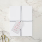 Chic Custom Pink Coquette Bow Bridesmaid Vorschlag Geschenkanhänger (Mit Garn)