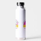 Chic Custom Pink Tropical Beach Niedliche Studenti Trinkflasche (Links)