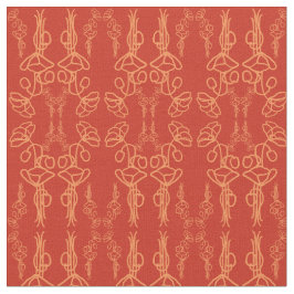 Chic Custom Red Field Poppies Kontur Fabric Stoff