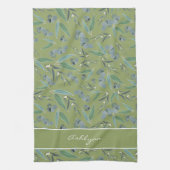Chic Custom Sage Green Eucalyptus Pattern Geschirrtuch (Vertikal)
