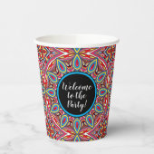 Chic Custom Star Mosaik Kaleidoskop Art Muster Pappbecher (Links)