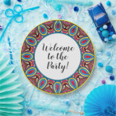 Chic Custom Star Mosaik Kaleidoskop Art Muster Pappteller (Party)