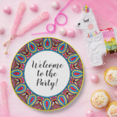 Chic Custom Star Mosaik Kaleidoskop Art Muster Pappteller (Party)