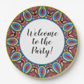 Chic Custom Star Mosaik Kaleidoskop Art Muster Pappteller (Vorderseite)