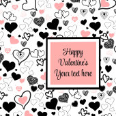 Chic Custom Valentine’s Day Heart Sketch Tableware Serviette