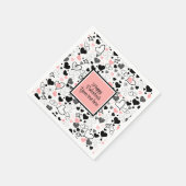 Chic Custom Valentine’s Day Heart Sketch Tableware Serviette (Ecke)