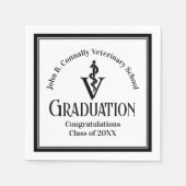 Chic Custom Veterinary School Graduation Party Serviette (Vorderseite)
