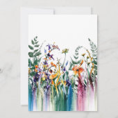 Chic Custom Wildblumen 40. Geburtstag Einladung (Rückseite)