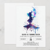 Chic Custom Wizardry Birthday Einladung (Vorne/Hinten)