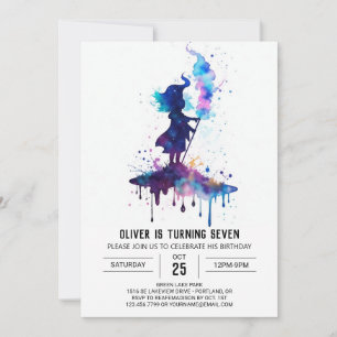 Chic Custom Wizardry Birthday Einladung