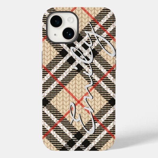 Chic Customizable Fabric geprüft Case-Mate iPhone Hülle (Rückseite)